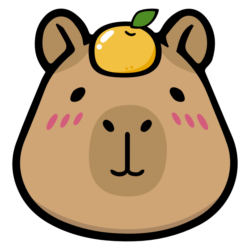Capybara apple emoji